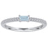 The Julia Birthstone Single Gemstone Baguette Stacking Ring
