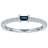 The Julia Birthstone Single Gemstone Baguette Stacking Ring