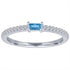 The Julia Birthstone Single Gemstone Baguette Stacking Ring