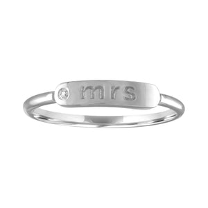 The Twiggy MRS Skinny Signet Ring