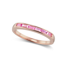 Limited Edition Slim Baguette Pink Tourmaline Stacker Ring