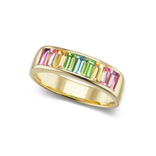 Small Baguette Ombre' Tourmaline Stacking Ring