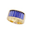 Large Baguette Blue Iolite Stacking Ring