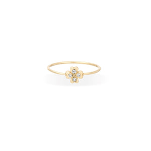 Diamond Delicate Lucky Charm Stacking Ring