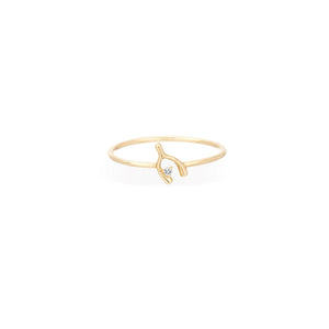 Diamond Delicate Lucky Charm Stacking Ring