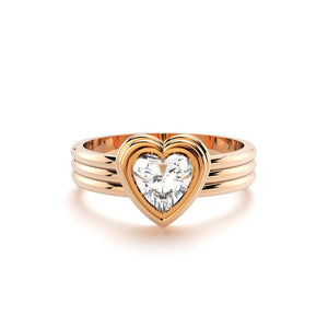 Radiant Topaz Heart Ring