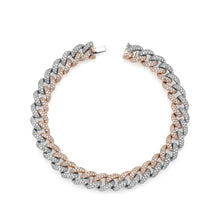 Two-Tone Medium Pave Diamond Link Bracelet