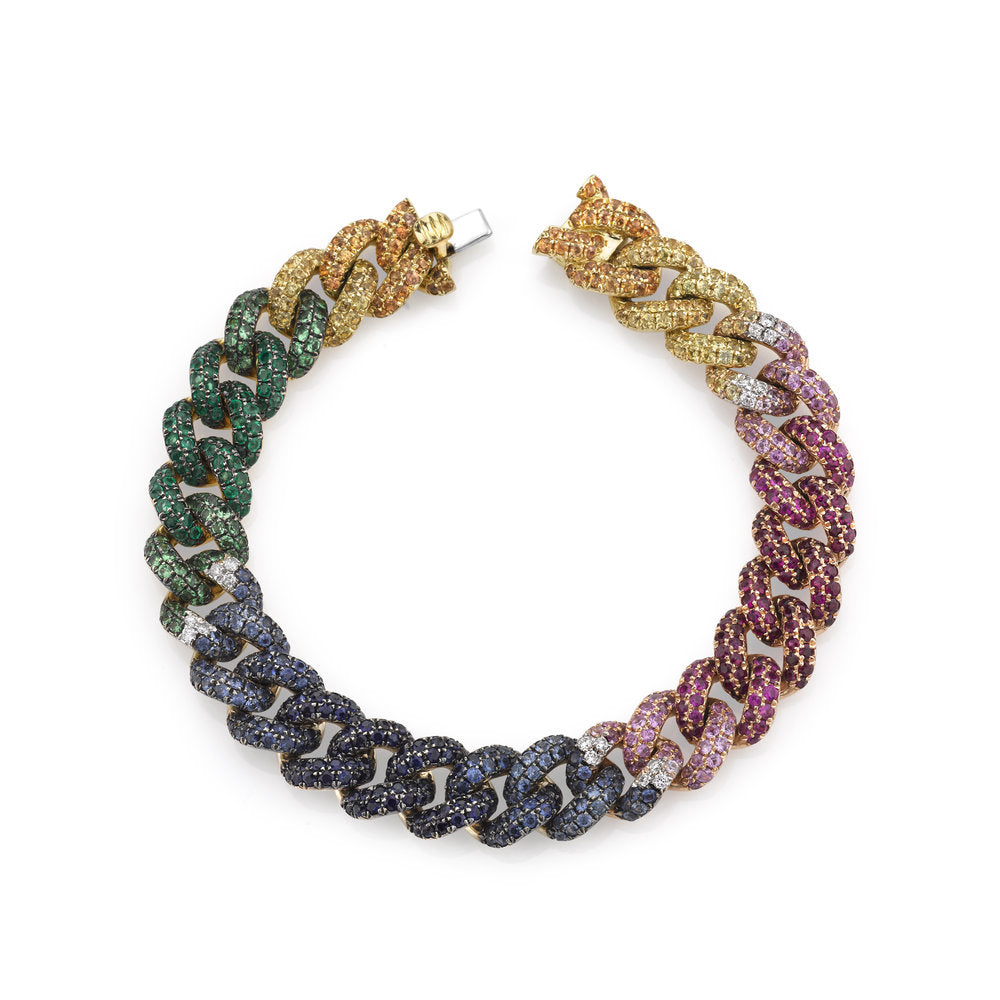 Gemstone Rainbow Essential Link Bracelet