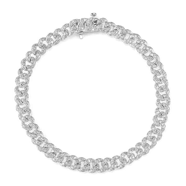 Mini Pave Diamond Link Bracelet
