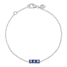 Triple Semi Precious Princess Cut Bracelet