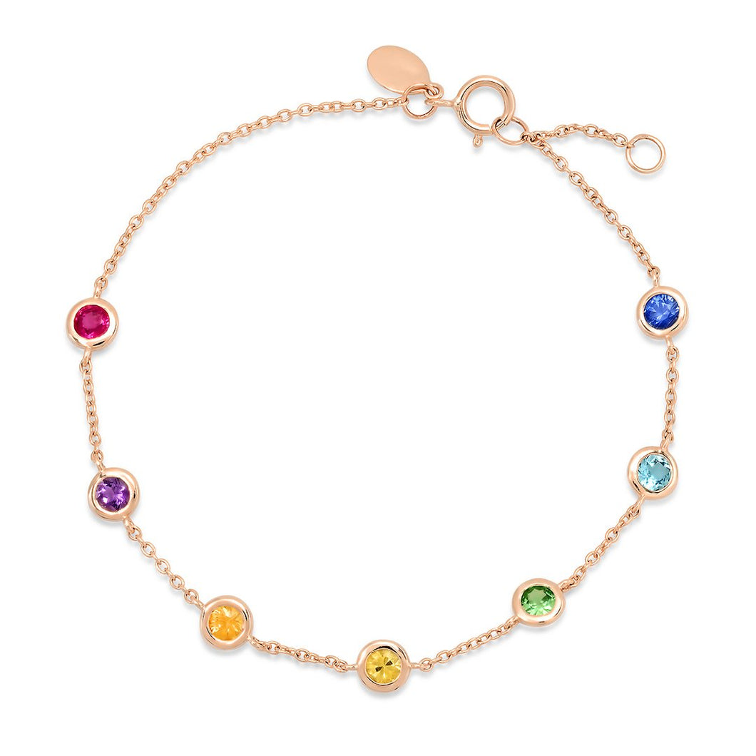 Rainbow Bezel Set Bracelet – Milestones by Ashleigh Bergman