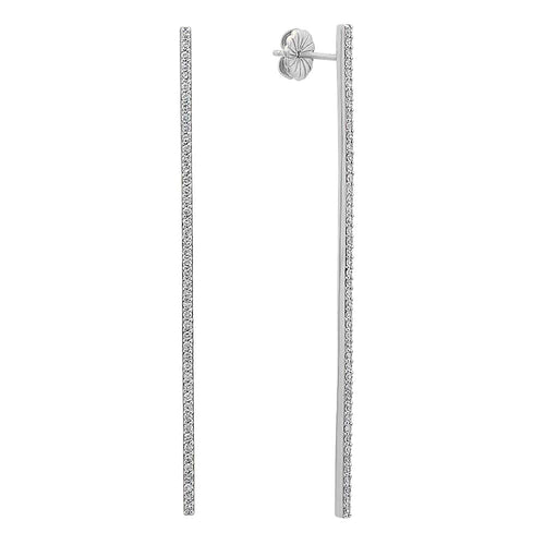 Diamond Bar Earrings