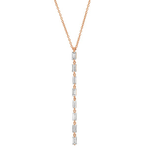 Diamond Baguette Link Necklace