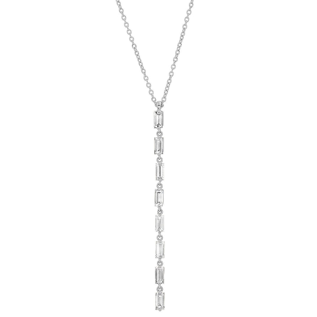 Diamond Baguette Link Necklace