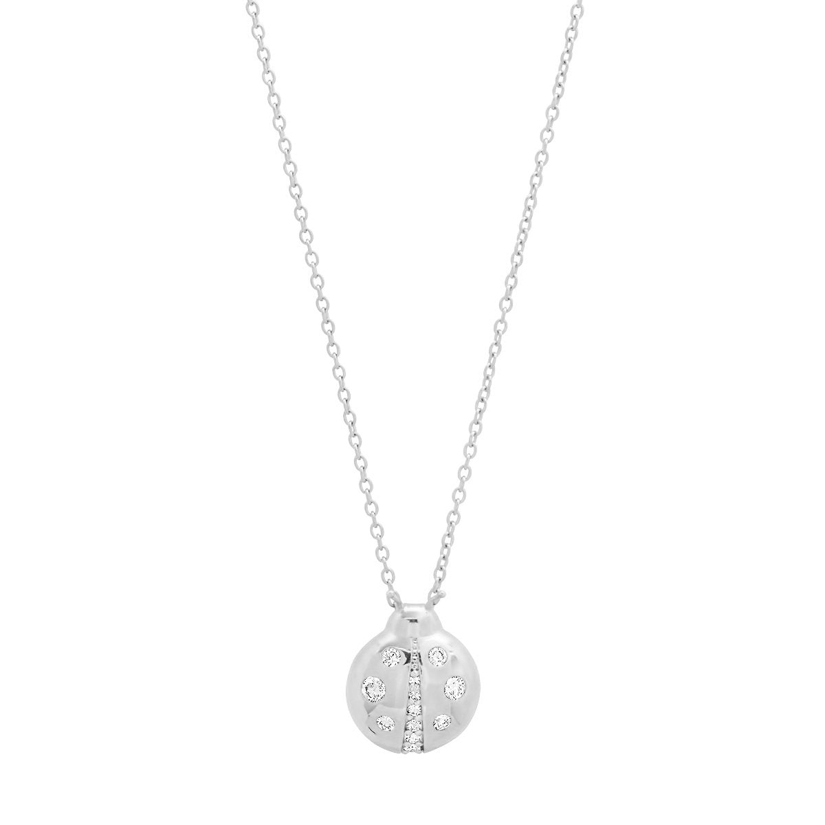 Diamond Baby Ladybug Necklace