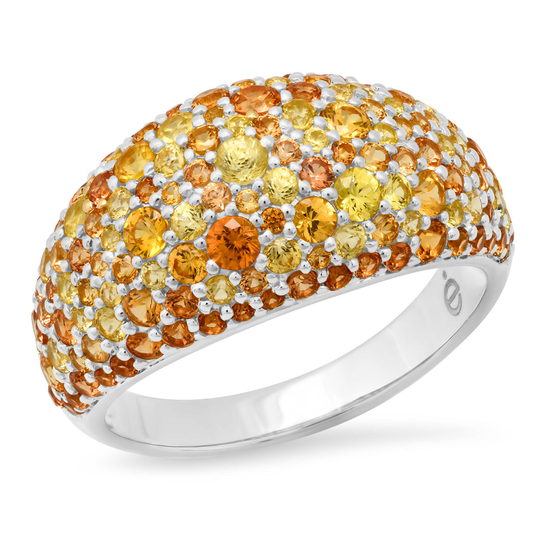  Ombré Sapphire Sunburst Cocktail Ring