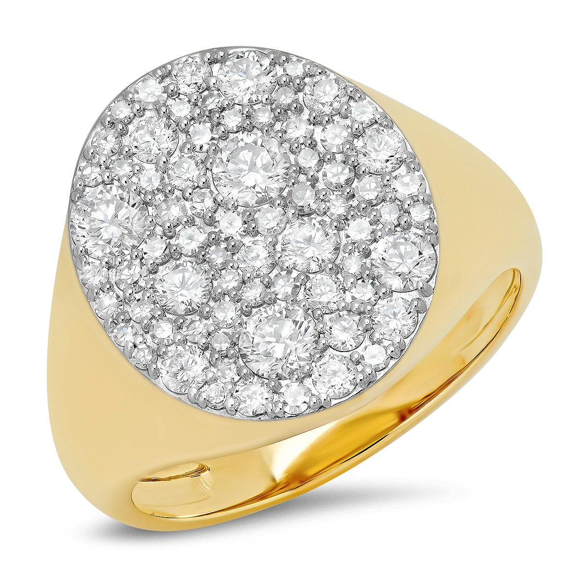 jumbo diamond signet ring