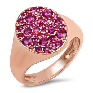 Semiprecious Gemstone Pinky Signet Ring