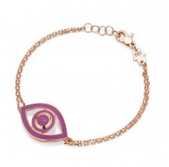 Enamel Evil Eye Bracelet