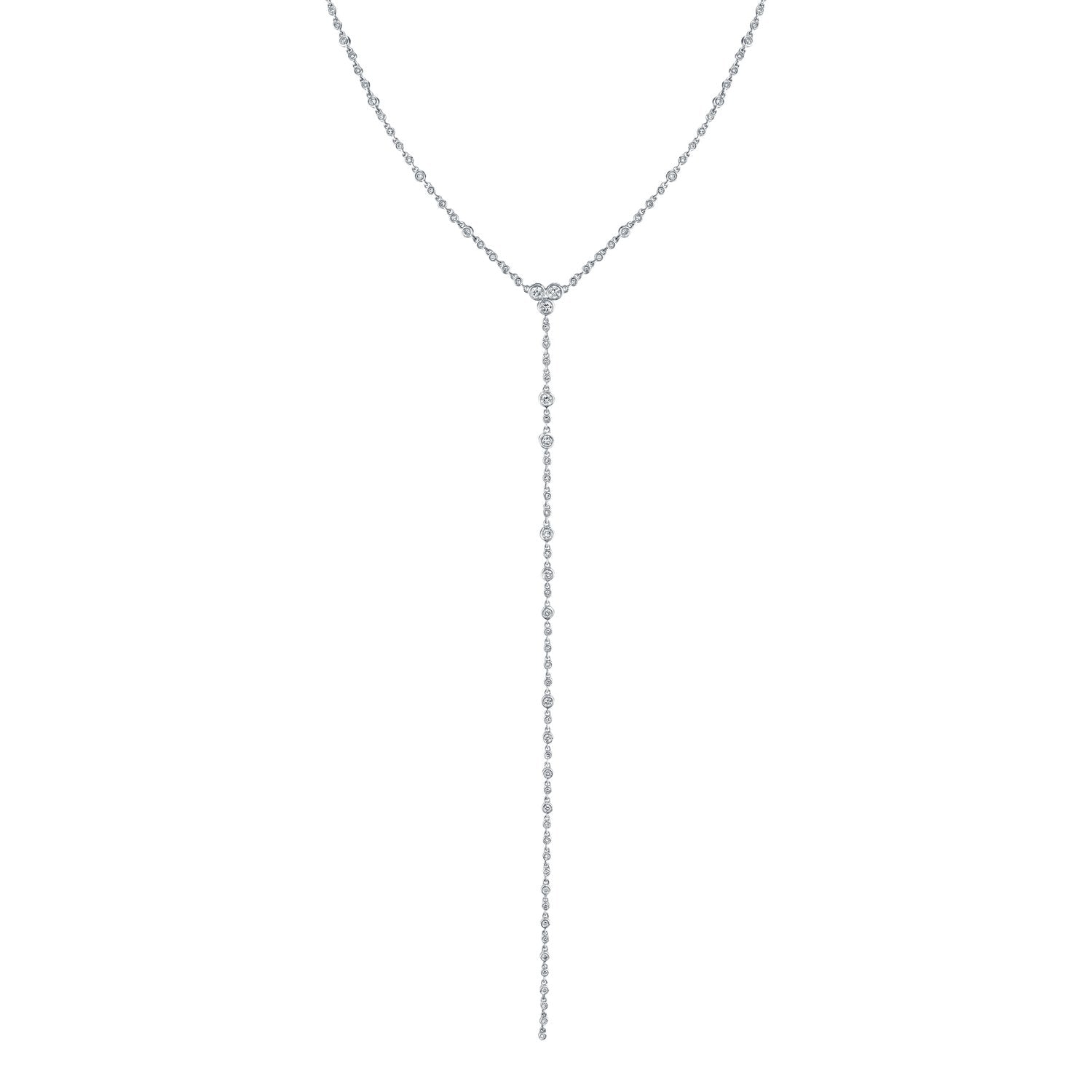 Diamond Infinity Station Y Necklace