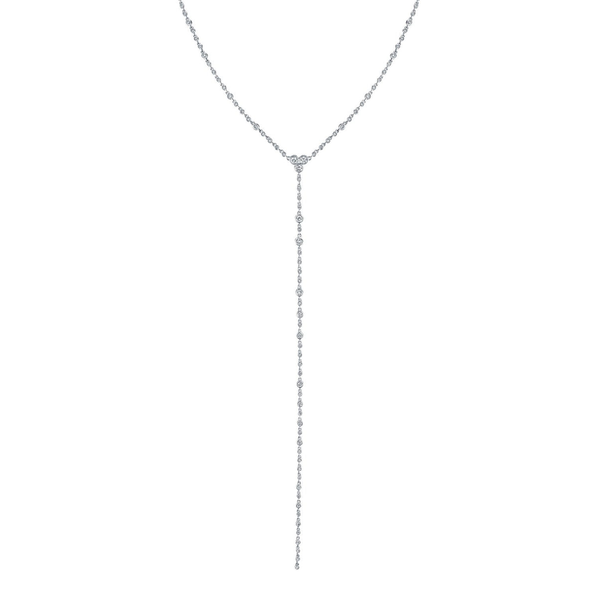 Diamond Infinity Station Y Necklace