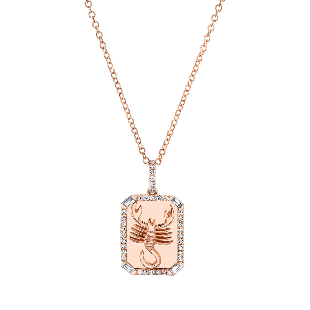 Mini Zodiac Nameplate Pendant Necklace