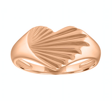 The Margaret Fluted Heart Ring