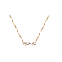 Multi Faceted Mini Diamond Bar Necklace