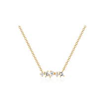 Multi Faceted Mini Diamond Bar Necklace