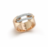 Gold & Diamond Elongated Oval Link Cuff Ring