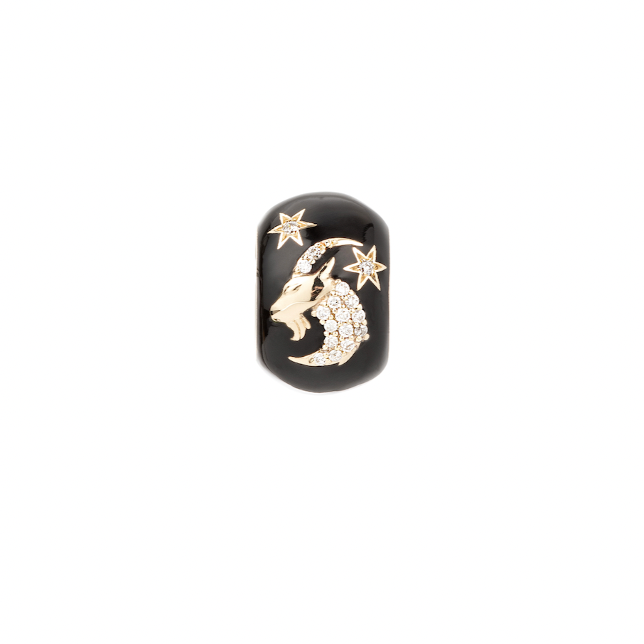 Zodiac Ceramic & Diamond Big Bead Charm