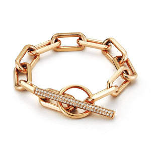 Saxon Jumbo Chain Link with Diamond Toggle Bracelet