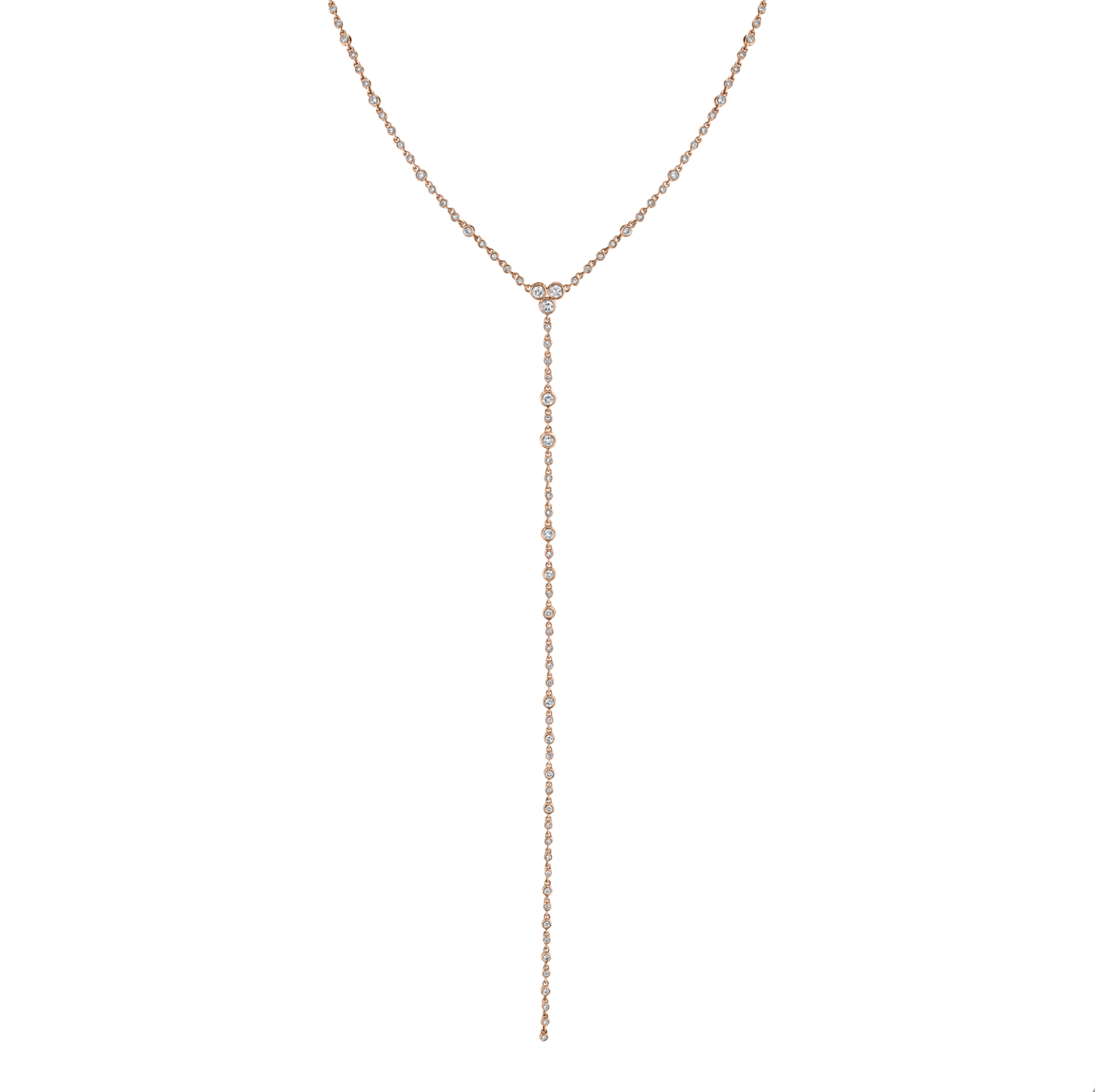 Diamond Infinity Station Y Necklace
