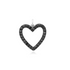 Open Your Heart Black Diamond Charm