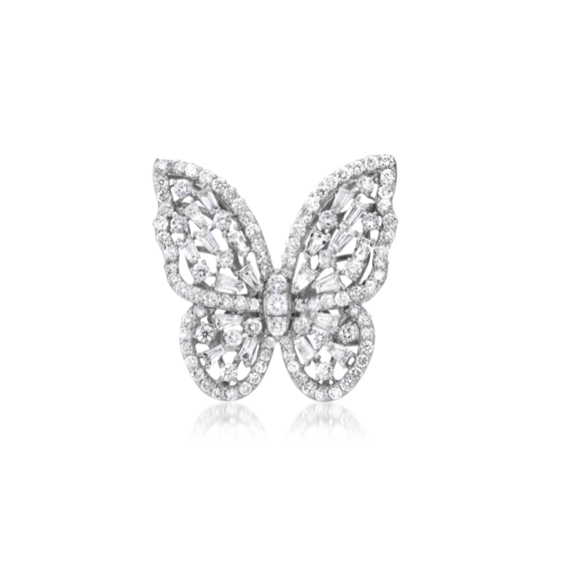Buy Butterfly Diamond Engagement Ring Butterfly Jewelry Diamond Women Ring  Online in India - Etsy