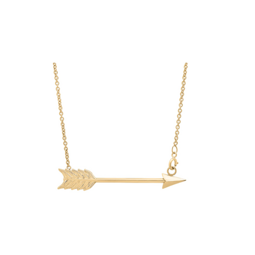 Arrow Necklace with Charm Clasp