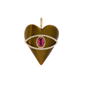 Precious Stone Heart Pendant