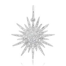 Sparkling Diamond Sunburst Charm