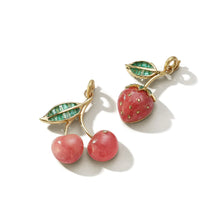Emerald & Rhodochrosite Sweet Strawberry Charm
