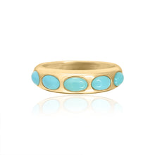 Sleeping Beauty Skinny Turquoise Dome Ring