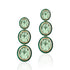 Melange 3-Tier Oval Shape Semi Precious Stone Earrings