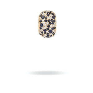 Pave Sapphire or Ruby Big Bead with Diamonds