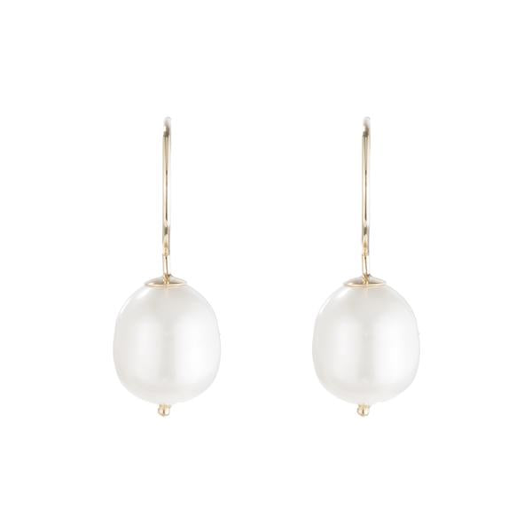 ariel gordon baroque pearl swing hoops earrings