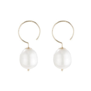 ariel gordon baroque pearl swing hoops earrings