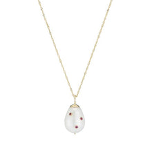 ariel gordon birthstone drilled stone baroque pearl drop necklace