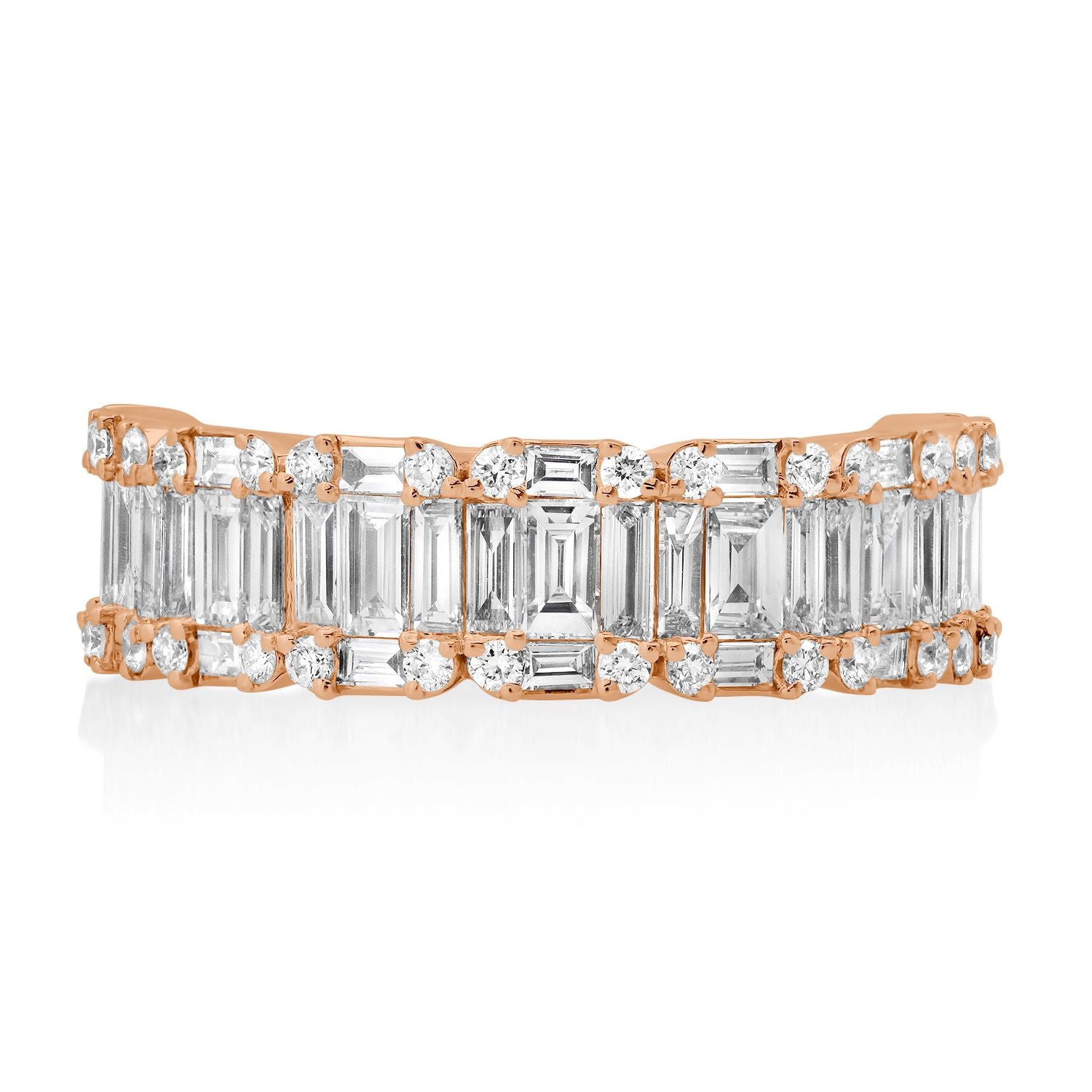 Diamond Baguette Illusion Band Ring