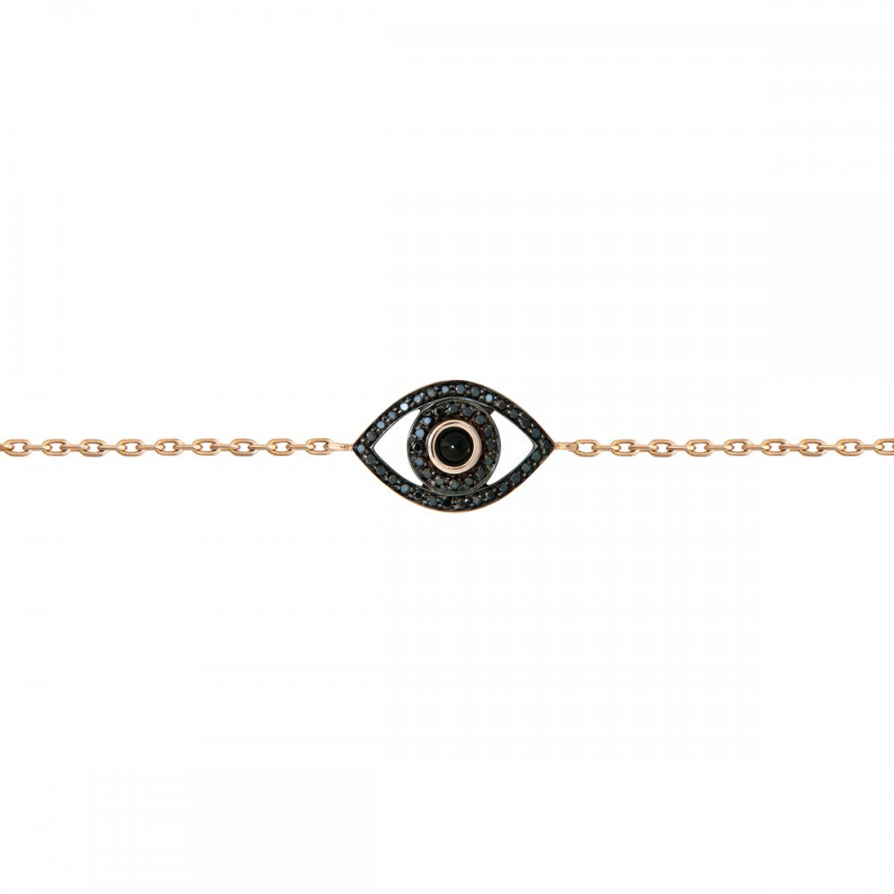 Petite Colored Stone Evil Eye Bracelet