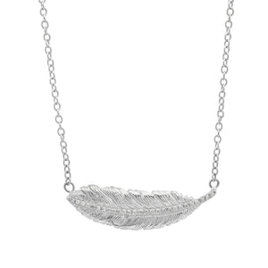 Diamond Feather Necklace
