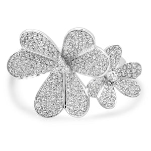 Diamond Flower Blooms Ring