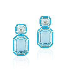 Limited Edition Melange Emerald Cut Drop Earrings